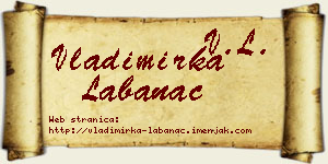 Vladimirka Labanac vizit kartica